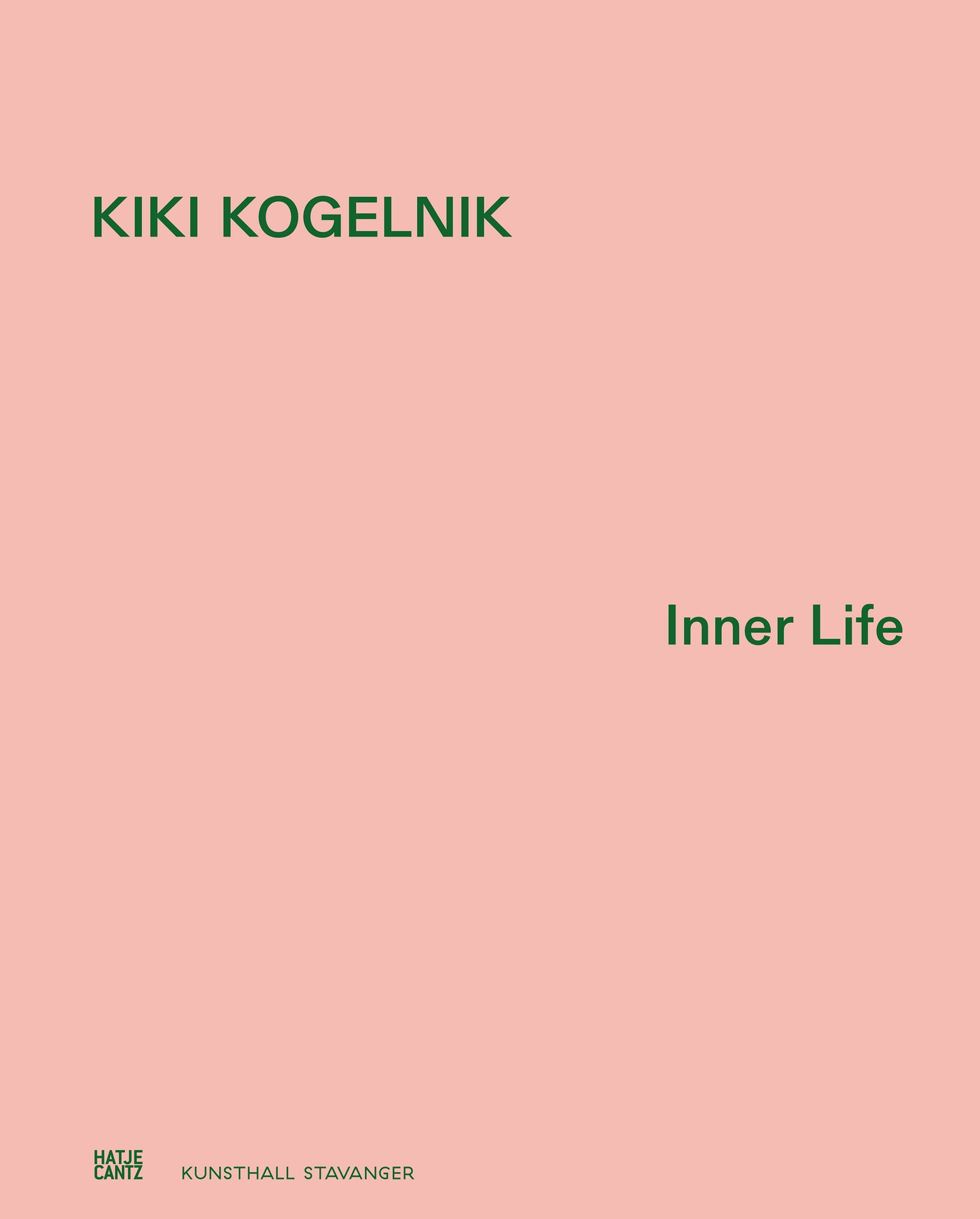 Salmon color block with green Kiki Kogelnik Inner Life Hatje Cantz and Kunsthall Stavanbar