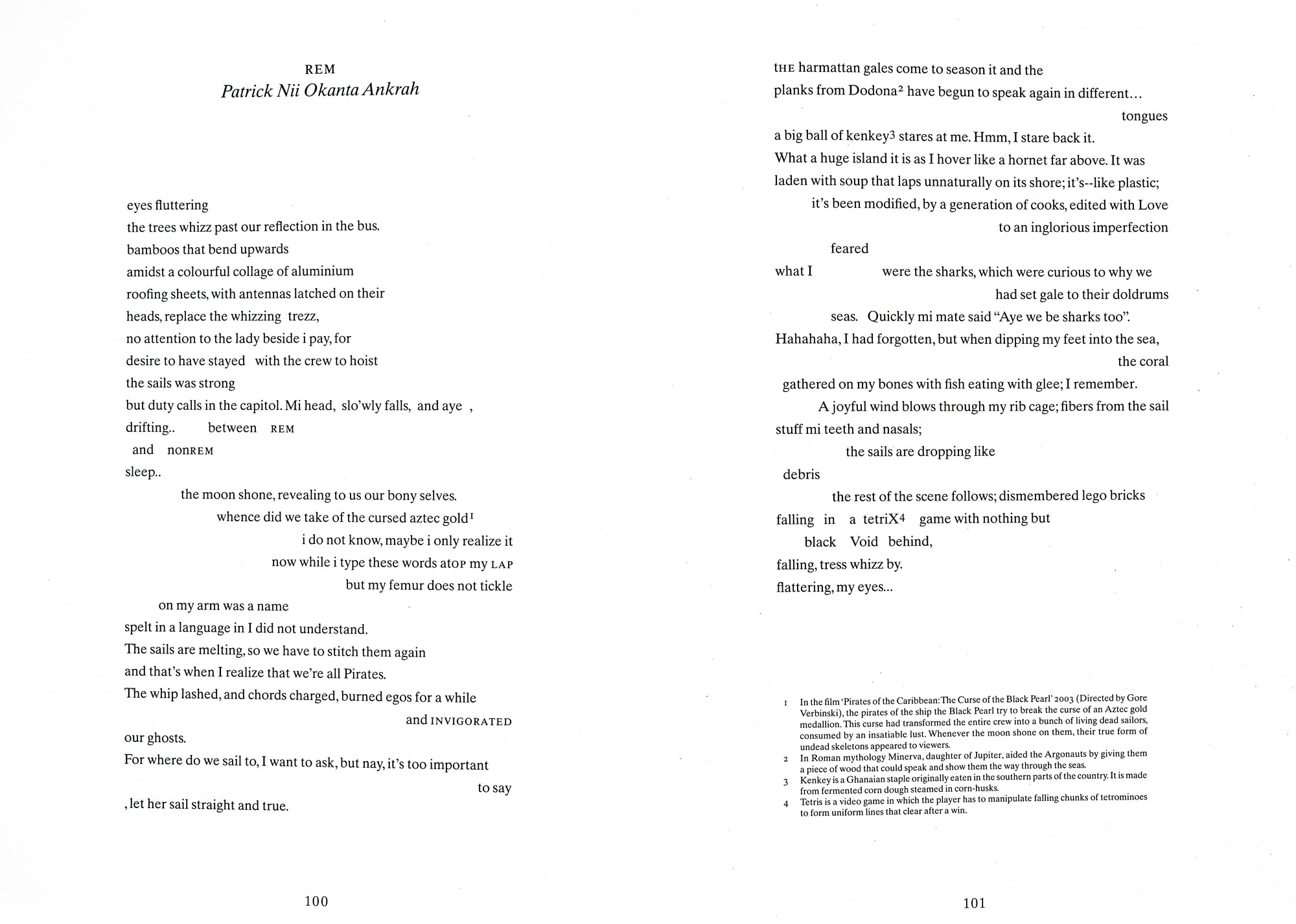 Black sans serif type on white backdrop in a book spread,
