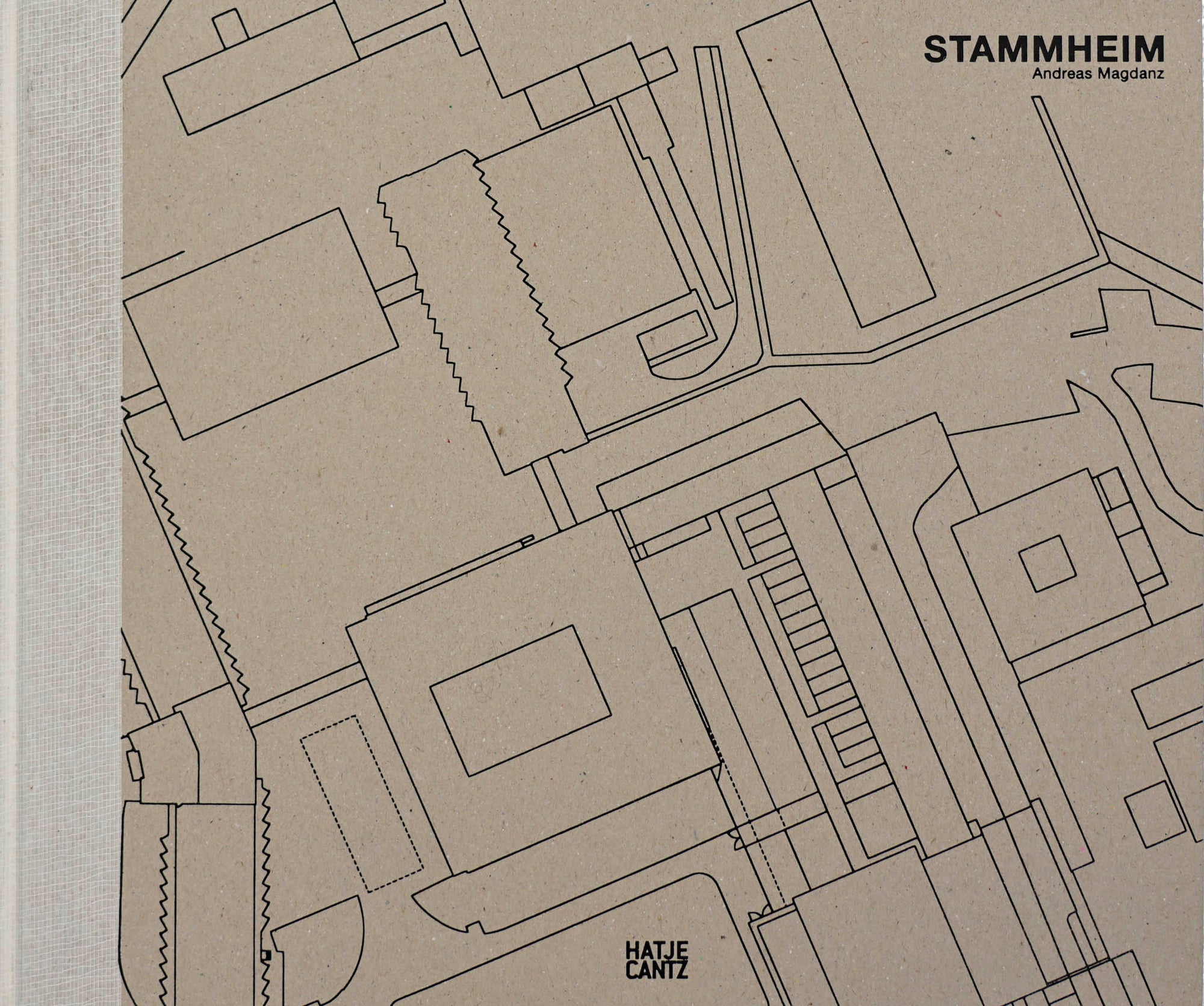 Cream textured binding and outlines of building from an overhead persepctive with Stammheim Andreas Magdanz Hatje Cantz