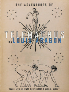 The Adventures of Telemachus by Louis Aragon with beige backdrop and figures engaged in sport