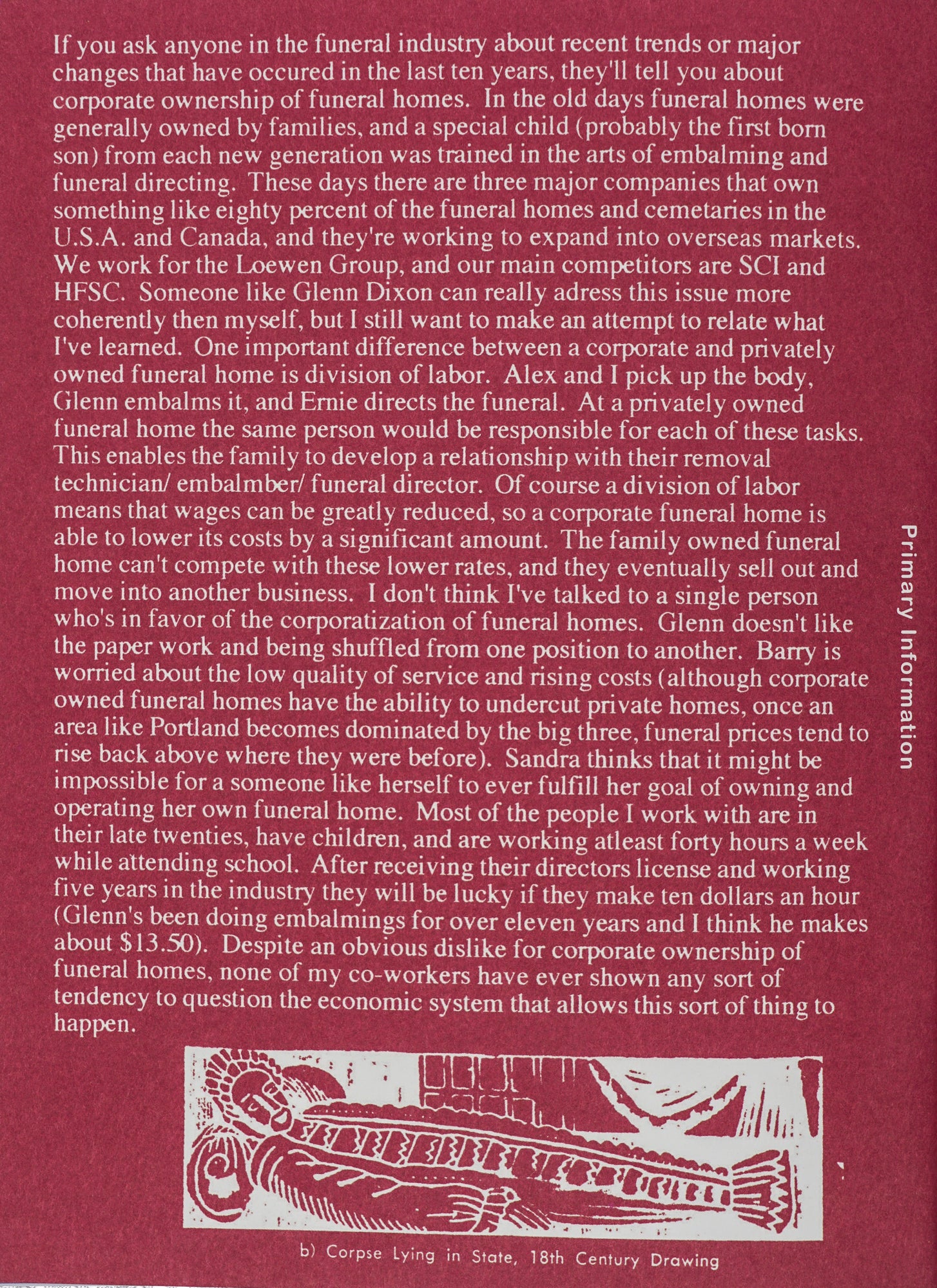 Back cover of the book, with a description of the book.