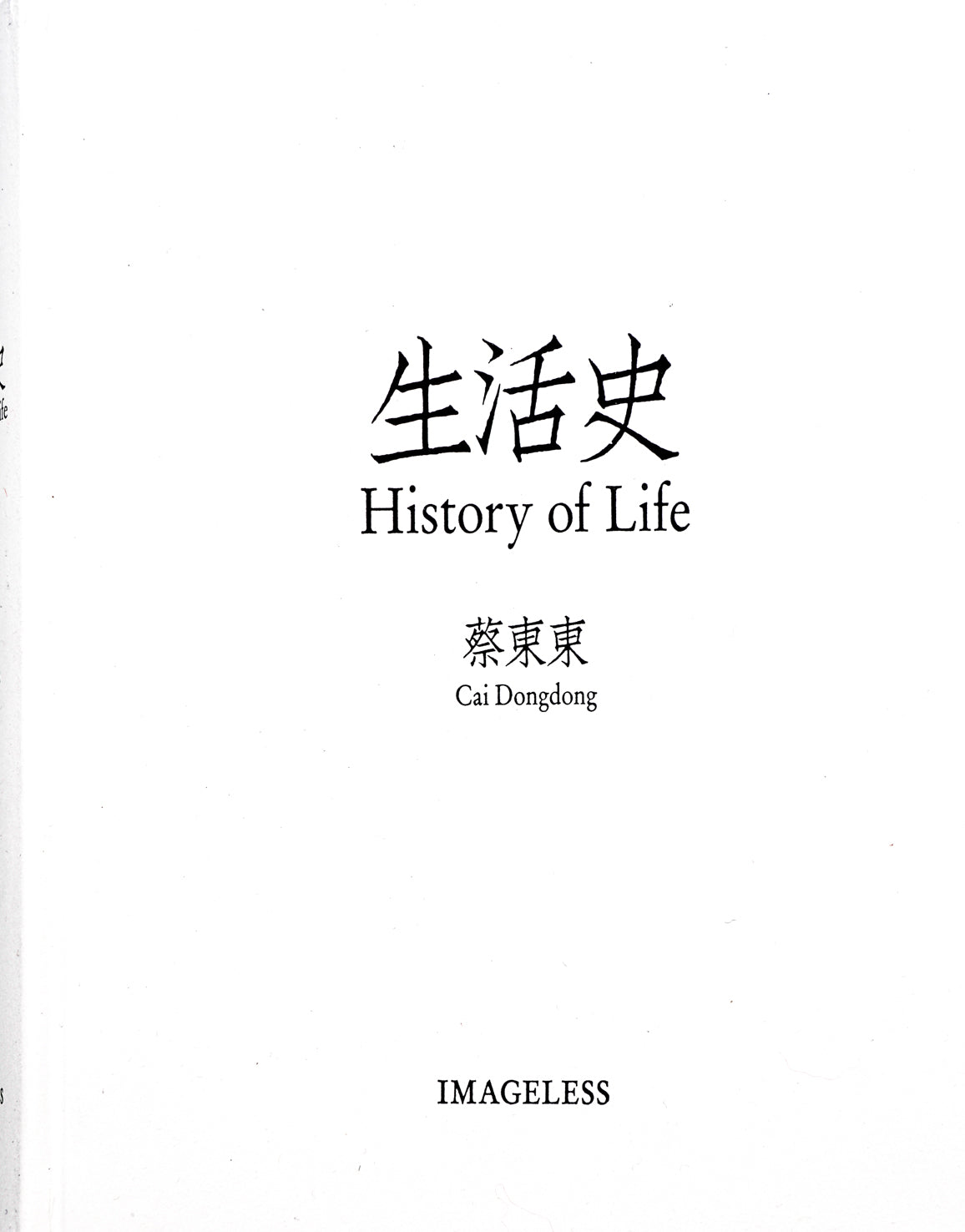 The hardback book cover shows the title and author in delicate black type on a white background. The typography is both in Chinese and English. 