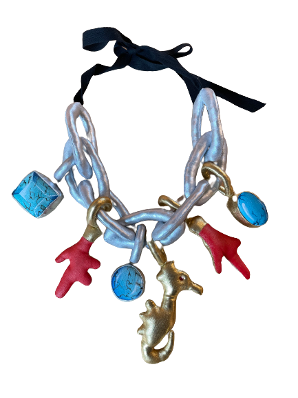 Julie Faber Corral and Seahorse Necklace
