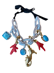 Julie Faber Corral and Seahorse Necklace