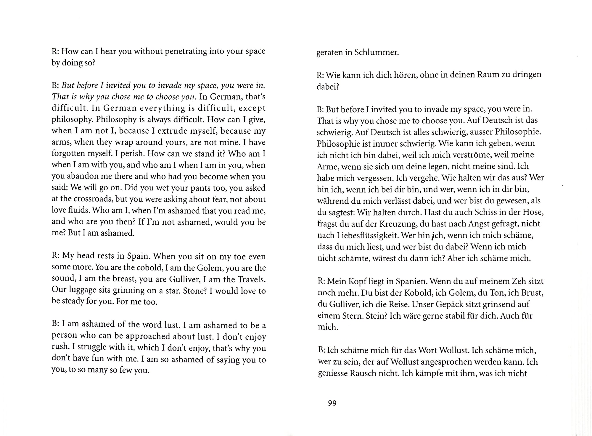 Book spread with white background and two columns of black serif text on each side.