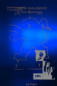 David Malijkovic In Low Resolution over a blue print of the aritsts work 