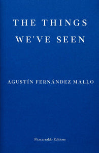 Blue color block with The Things We've Seen Agustín Fernández Mallo Fitzcarraldo Editions