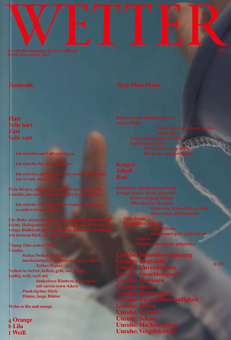 WETTER. Das Wetter. Magazin für Text & Musik 029